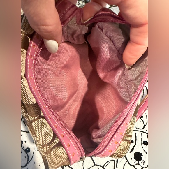 Coach Brown and Pink Patterned Wristlet - Picture 8 of 8